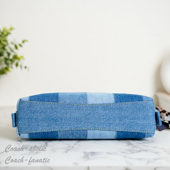 Coach Coachtopia Alter/Ego Small Slouchy Shoulder Bag In Upcrafted Cotton CDT10 - Picture 12 of 16